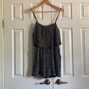 Gilli Large Women’s Romper Black and White Polka Dots